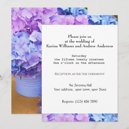 結婚式招待状 招待状 (正面/裏面)