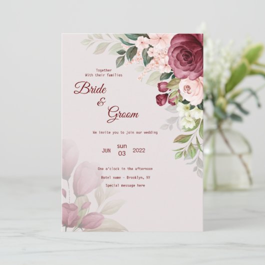 結婚式招待状 招待状 (スタンド正面)