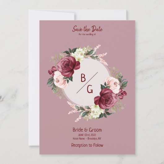 結婚式招待状 招待状 (裏面)