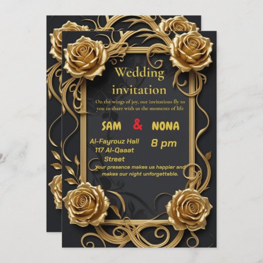 結婚式招待状 招待状 (正面/裏面)