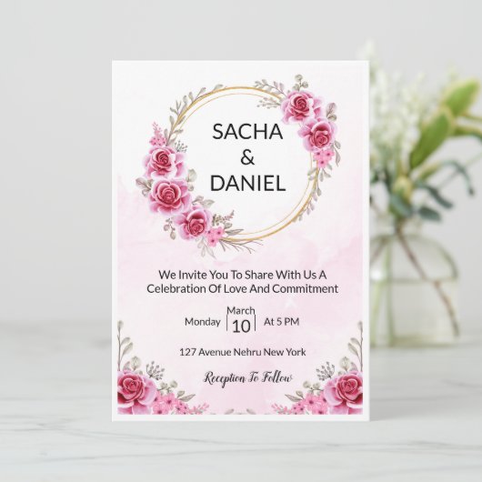 結婚式招待状 招待状 (スタンド正面)