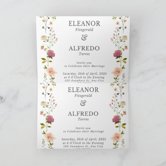 結婚式招待状 招待状 (内部)