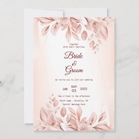 結婚式招待状 招待状 (正面)