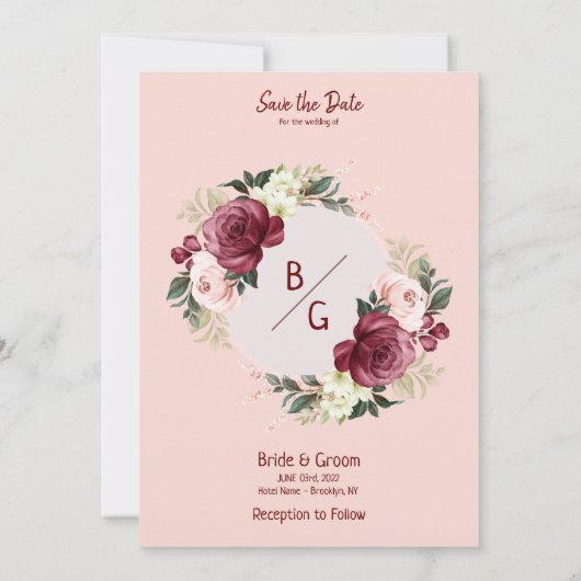 結婚式招待状 招待状 (裏面)