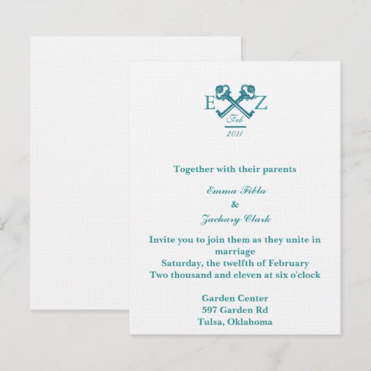 結婚式招待状 招待状 (正面/裏面)