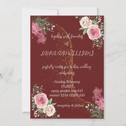 結婚式招待状 招待状 (正面)