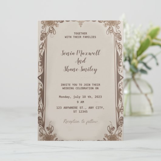 結婚式招待状 招待状 (スタンド正面)