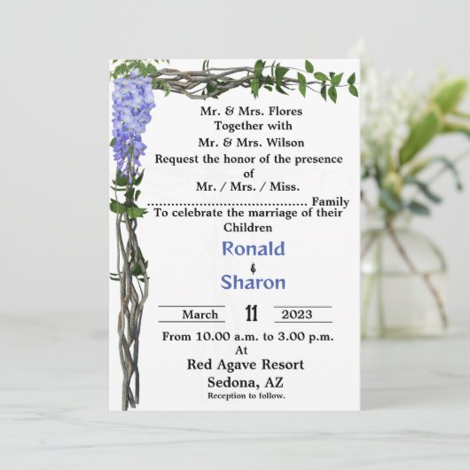 結婚式招待状 招待状 (スタンド正面)