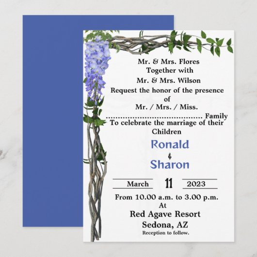 結婚式招待状 招待状 (正面/裏面)