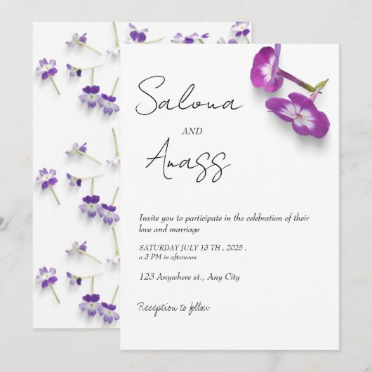 結婚式招待状 招待状 (正面/裏面)