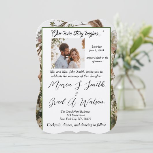 結婚式招待状 招待状 (スタンド正面)