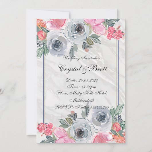 結婚式招待状 招待状 (正面)