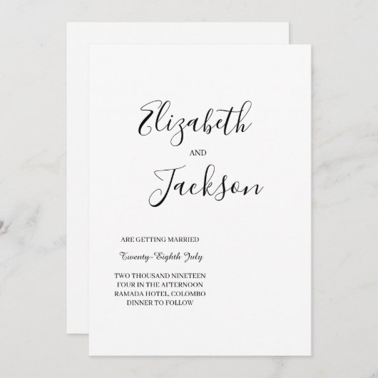 結婚式招待状 招待状 (正面/裏面)