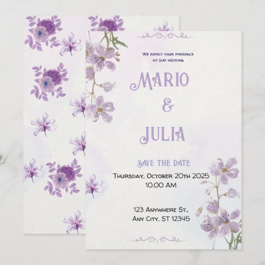 結婚式招待状 招待状 (正面/裏面)