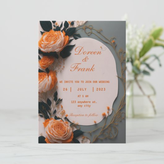 結婚式招待状 招待状 (スタンド正面)