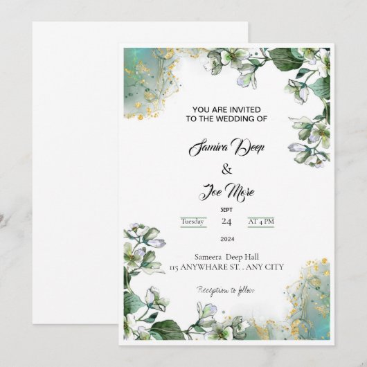 結婚式招待状 招待状 (正面/裏面)