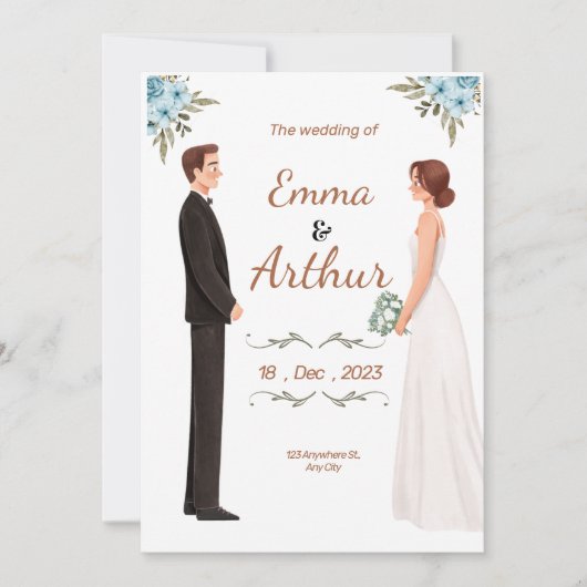 結婚式招待状 招待状 (正面)