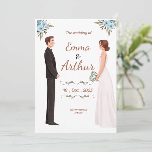 結婚式招待状 招待状 (スタンド正面)