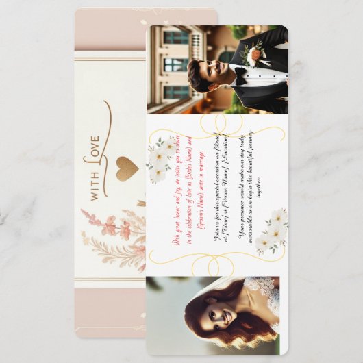 結婚式招待状 招待状 (正面/裏面)