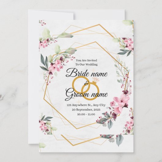 結婚式招待状 招待状 (正面)