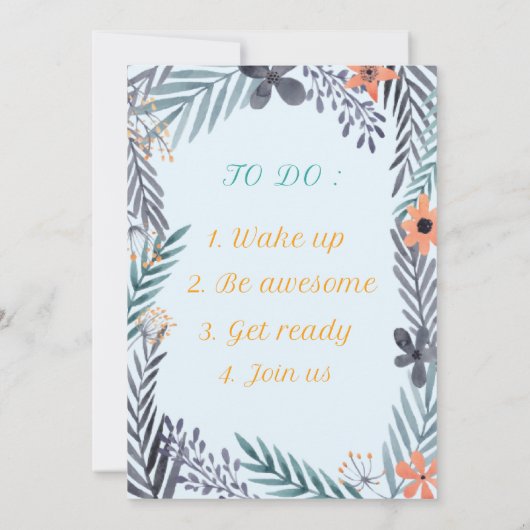 結婚式招待状 招待状 (裏面)