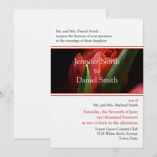 結婚式招待状 招待状 (正面/裏面)