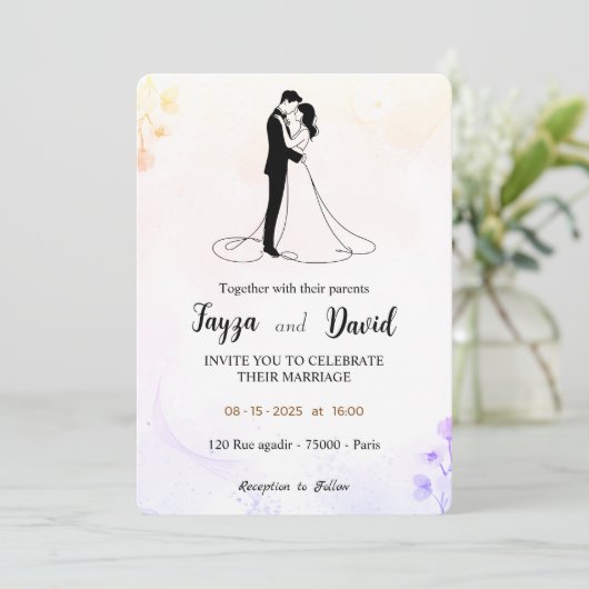 結婚式招待状 招待状 (スタンド正面)