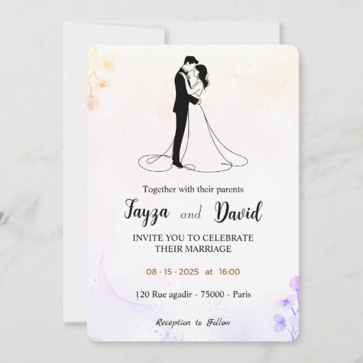 結婚式招待状 招待状 (正面)