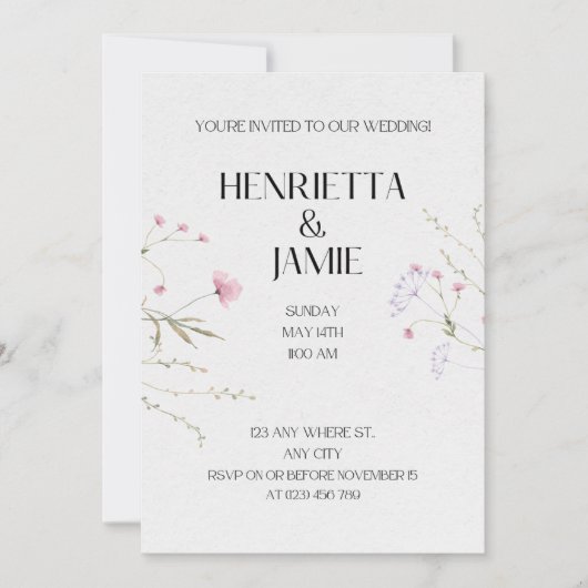 結婚式招待状 招待状 (正面)