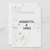 結婚式招待状 招待状 (裏面)