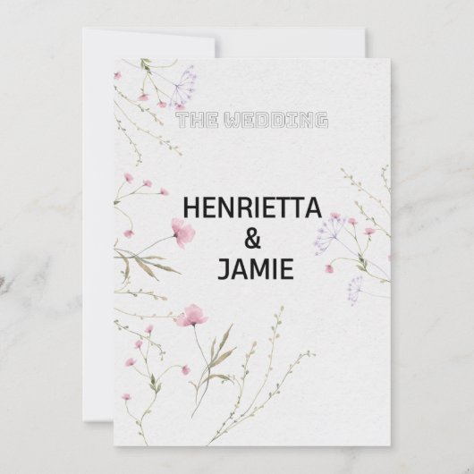 結婚式招待状 招待状 (裏面)