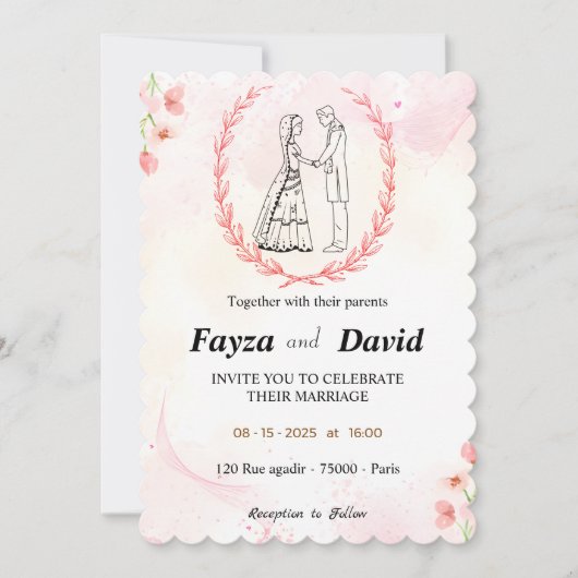 結婚式招待状 招待状 (正面)