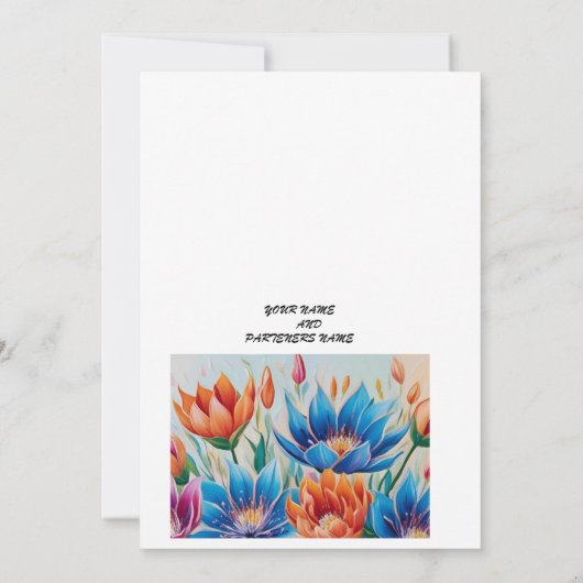 結婚式招待状 招待状 (裏面)