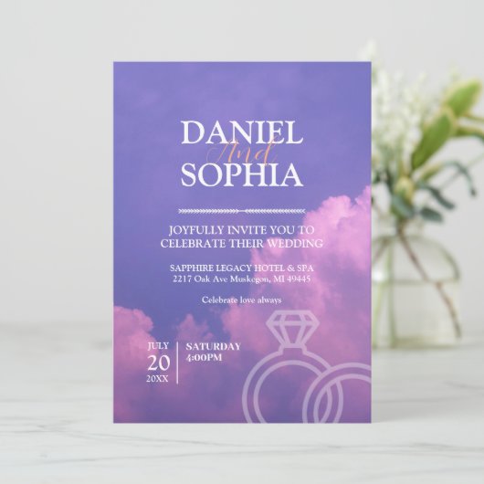 結婚式招待状 招待状 (スタンド正面)