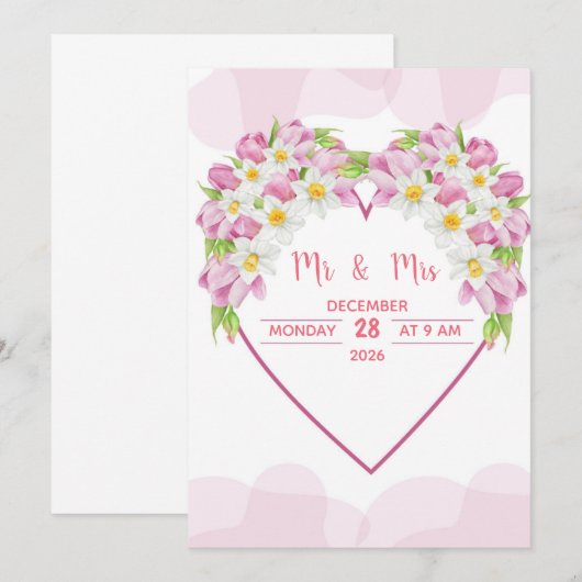 結婚式招待状 招待状 (正面/裏面)