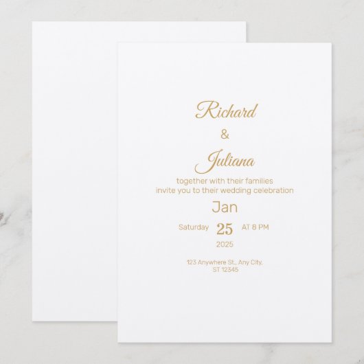 結婚式招待状 招待状 (正面/裏面)