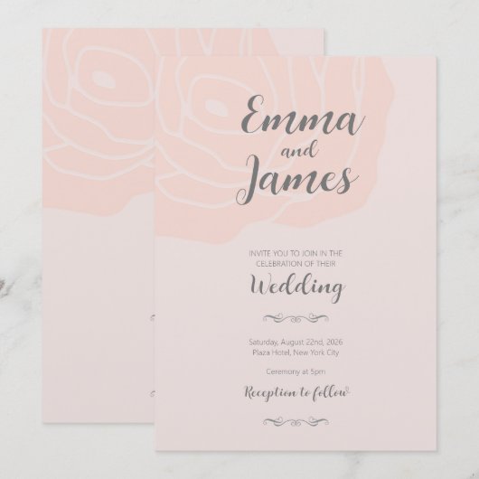 結婚式招待状 招待状 (正面/裏面)