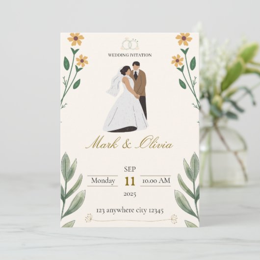 結婚式招待状 招待状 (スタンド正面)