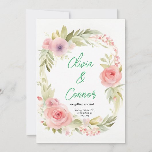 結婚式招待状 招待状 (正面)