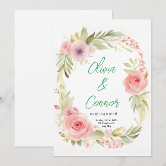 結婚式招待状 招待状 (正面/裏面)