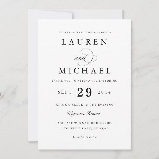 結婚式招待状 招待状 (正面)