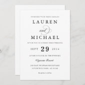 結婚式招待状 招待状 (正面/裏面)