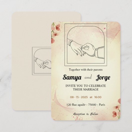 結婚式招待状 招待状 (正面/裏面)