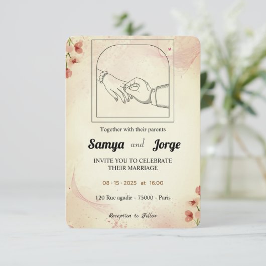 結婚式招待状 招待状 (スタンド正面)