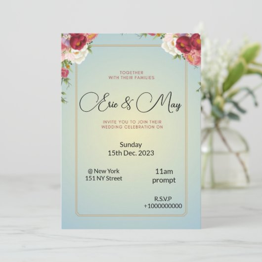 結婚式招待状 招待状 (スタンド正面)