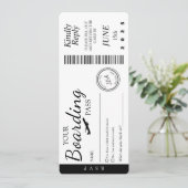 結婚式招待状 – 搭乗券RSVP 招待状 (スタンド正面)