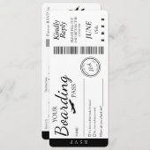 結婚式招待状 – 搭乗券RSVP 招待状 (正面/裏面)