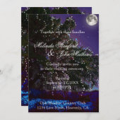 結婚式招待状|木の光と月 招待状 (正面/裏面)