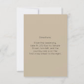 結婚式招待状＆案内テンプレート 葉の円形デザイン 招待状 (裏面)