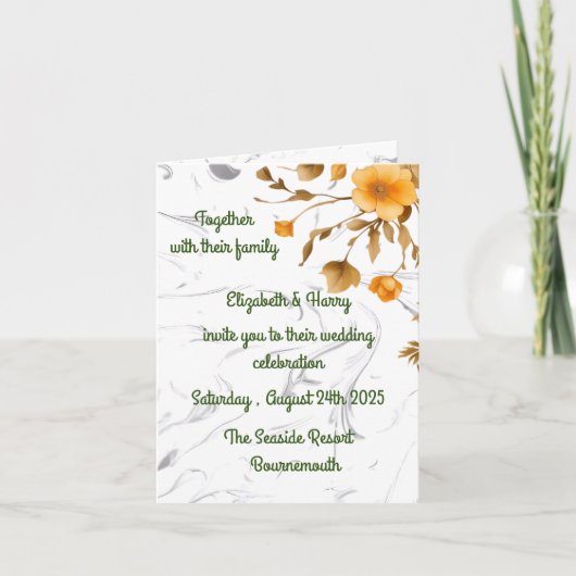 結婚式招待状 案内状 (正面)